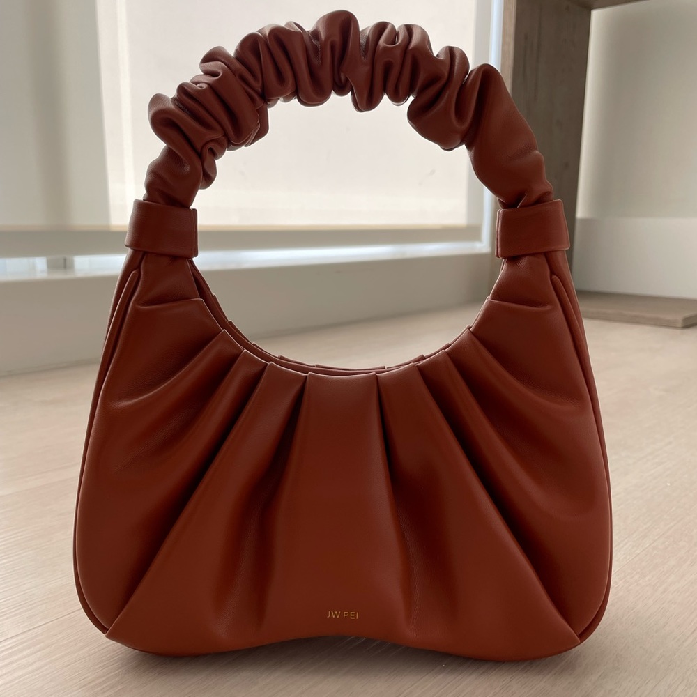 JW PEI Gabbi ruched hobo handbag in nutella